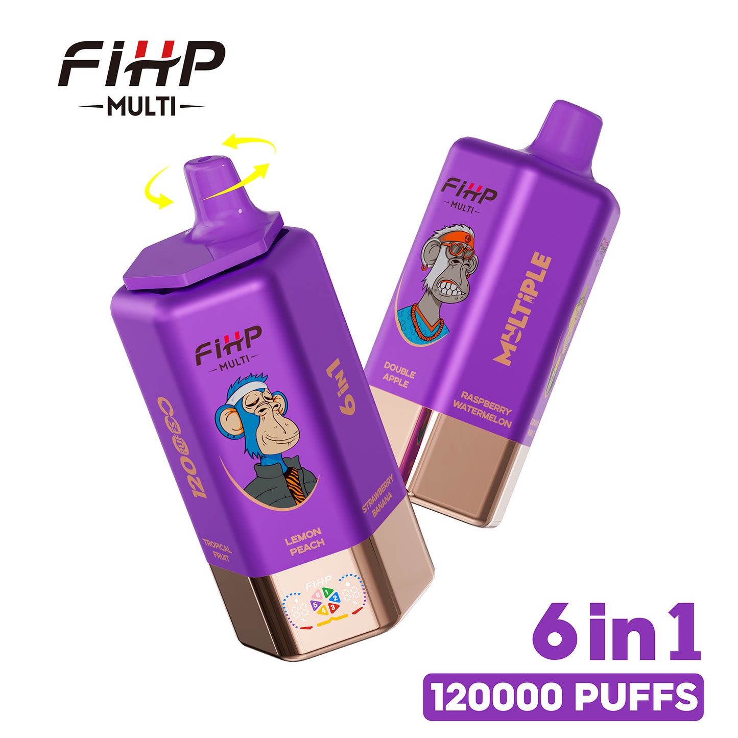 FIHP 120k Puffs 6in1 Multi tastes Vape