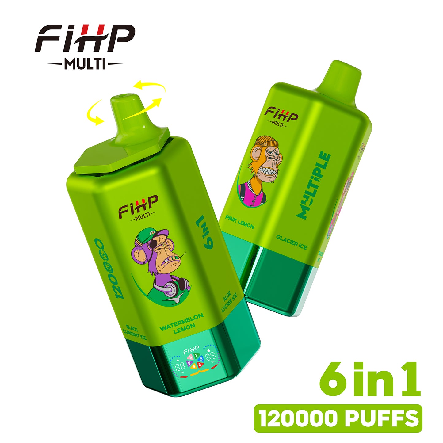 FIHP 120k Puffs 6in1 Multi tastes Vape