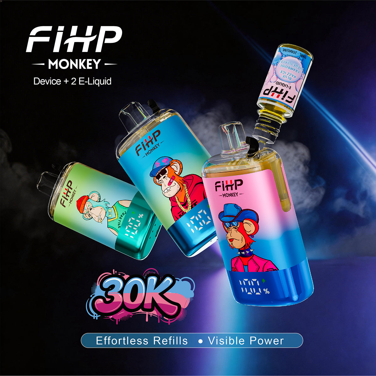 FIHP 30,000 Puffs Monkey Refiilable Vape