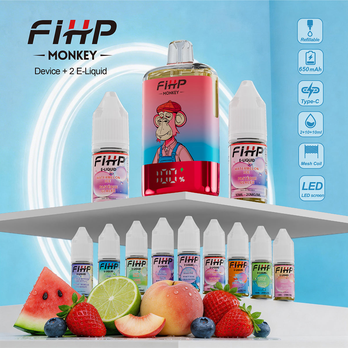 FIHP 30,000 Puffs Monkey Refiilable Vape