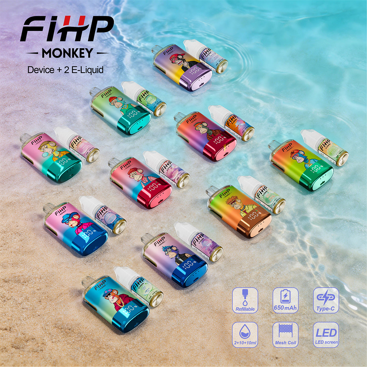 FIHP 30,000 Puffs Monkey Refiilable Vape