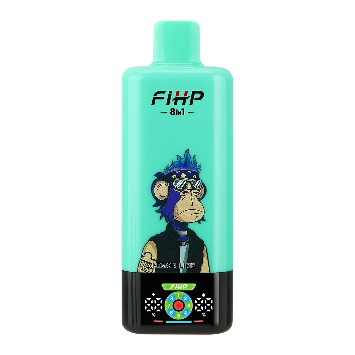 FiHP 200K 8-in-1 disposable vape in the Lemon Peach design