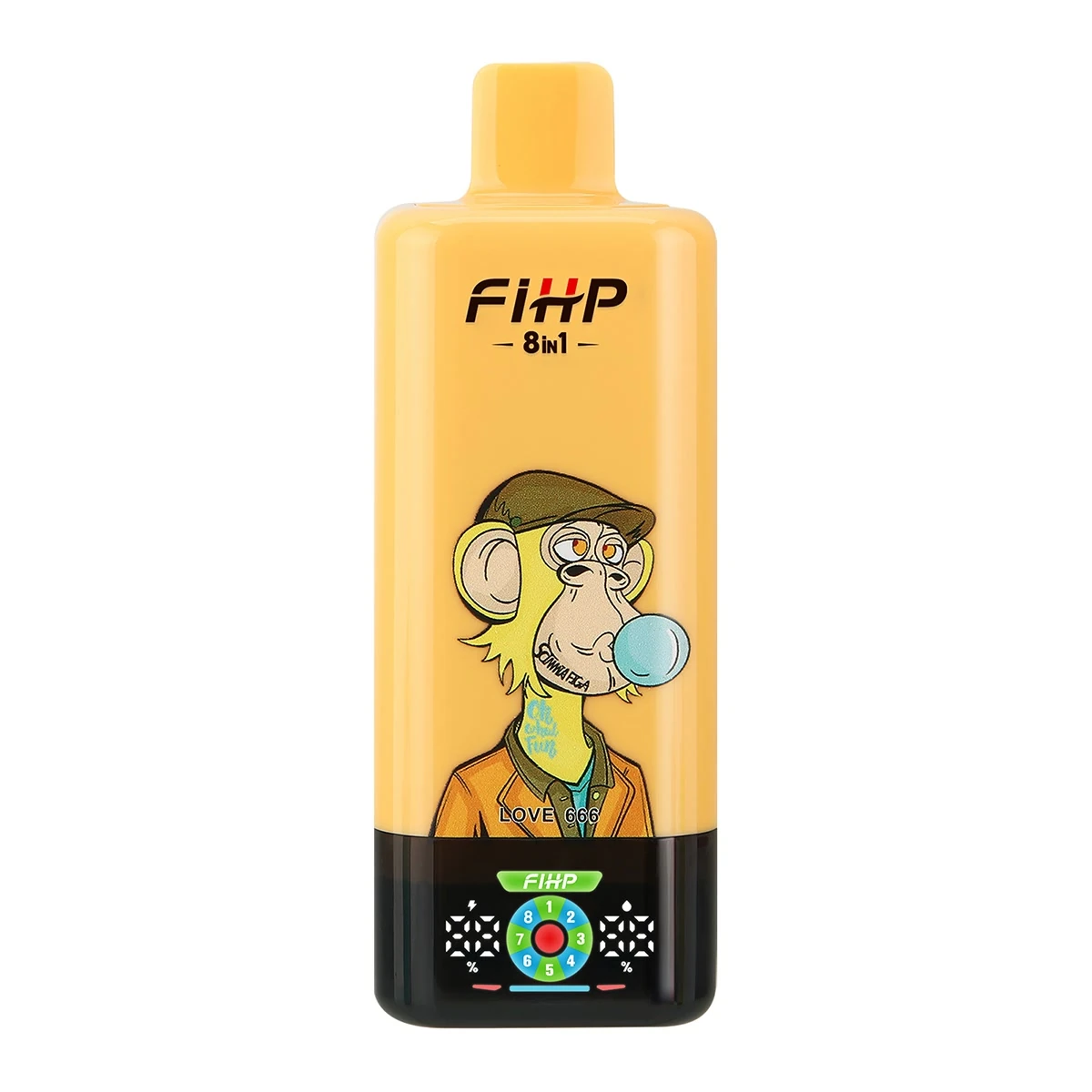 FiHP 200K 8-in-1 disposable vape in the Love 666 design