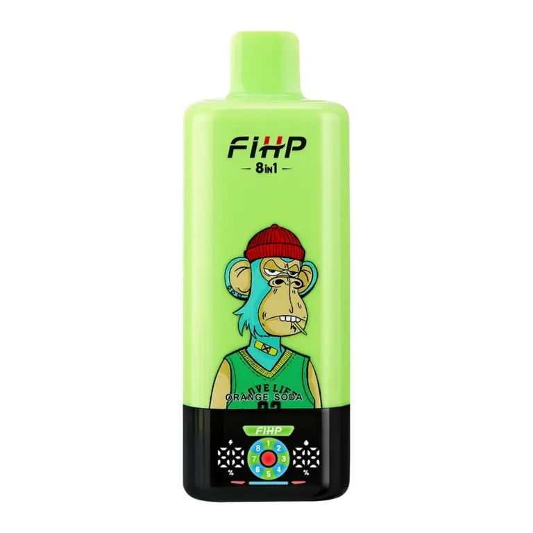 FiHP 200K 8-in-1 disposable vape in the Orange Soda design