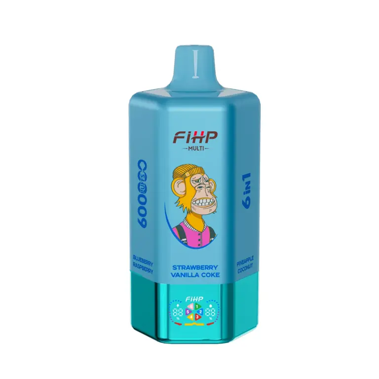 Blue FiHP 600K 6-in-1 vape front view