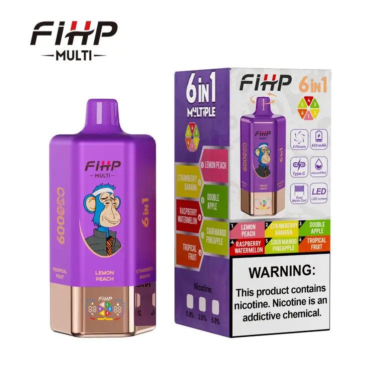 Purple FiHP 600K device beside its retail package